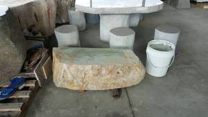 埔里石 機切面石椅 (2)
